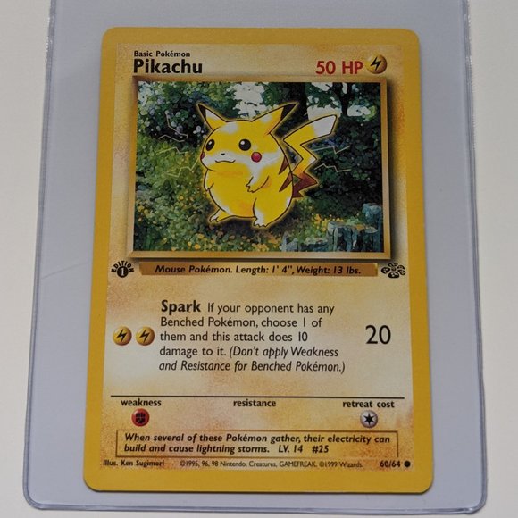 1st edition pokemon cards pikachu Pokémon Card - Ivy Pikachu #1 Black Star Promo 1st Edition (1999 Jungle)